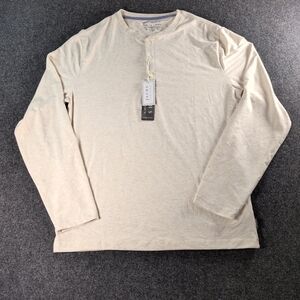Jachs Men’s Long-Sleeve Henley Shirt in Oatmeal